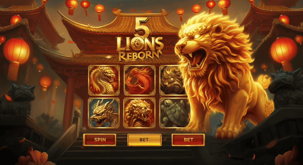 Slot Bertema Asia dengan Fitur Baru 5 Lions Reborn